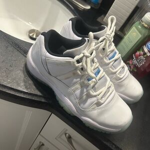 Kids White and Blue Sneakers